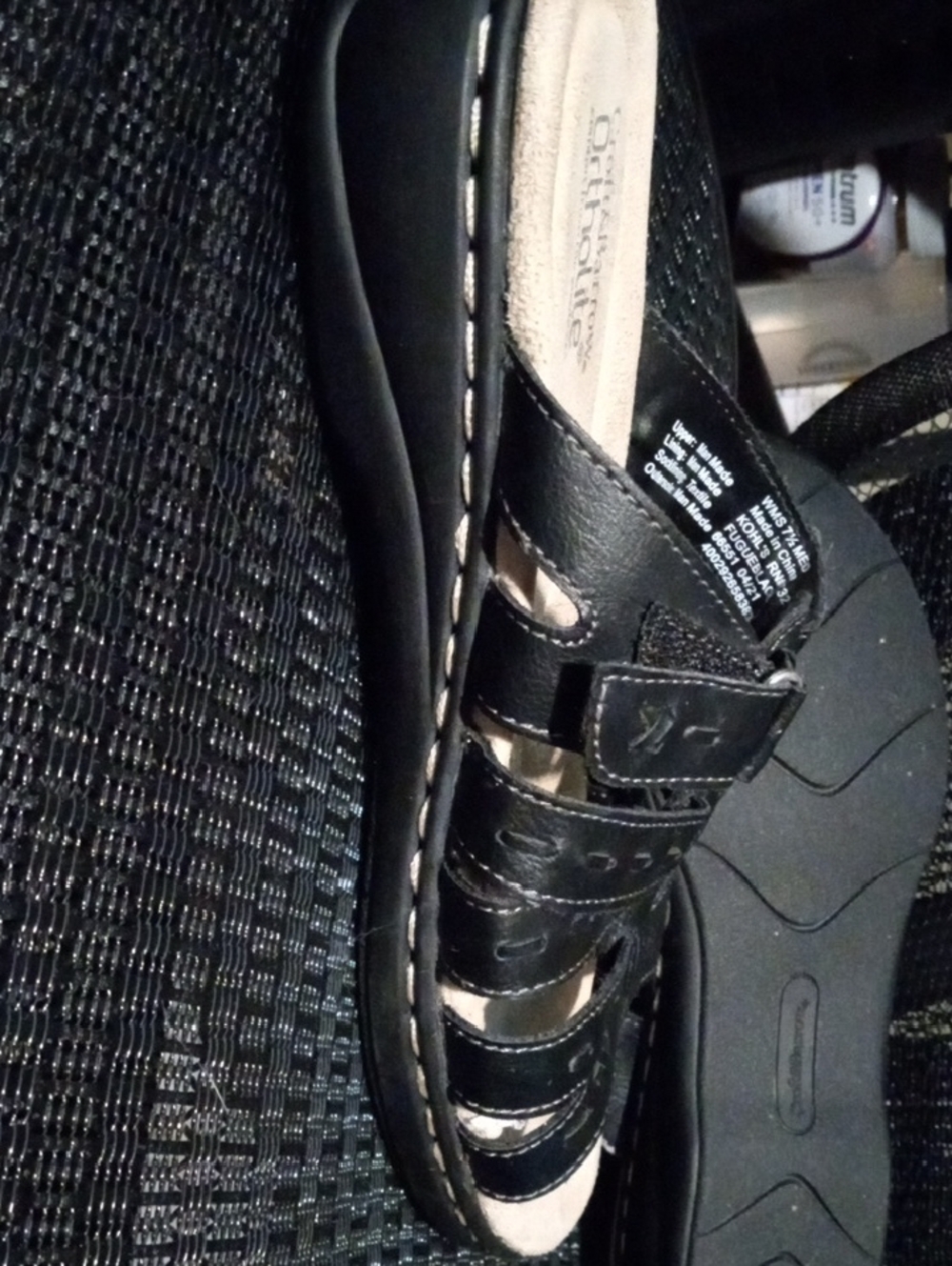 croft & barrow Black Multi-Strap Ortholite Slide Sandals - Picture 8 of 14
